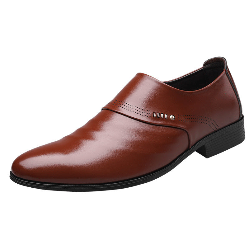 Casual pointed toe leather shoes men